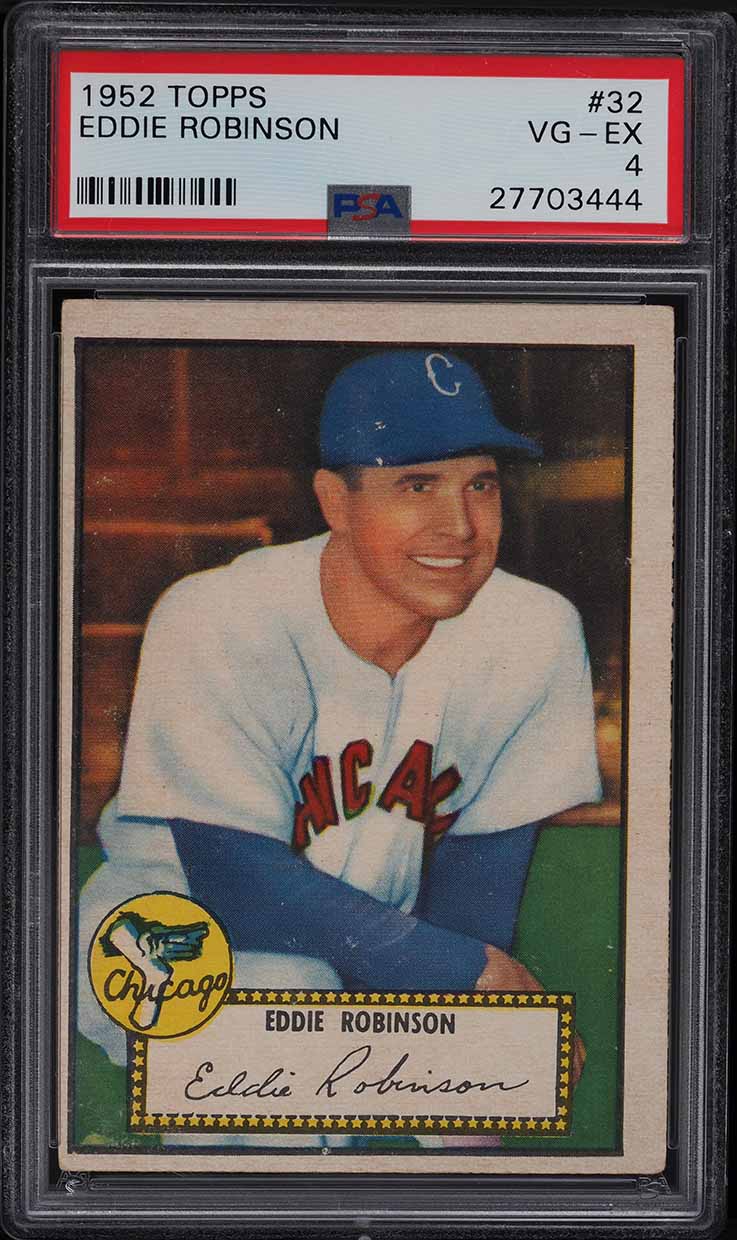 1952 Topps Eddie Robinson #32 PSA 4 VGEX