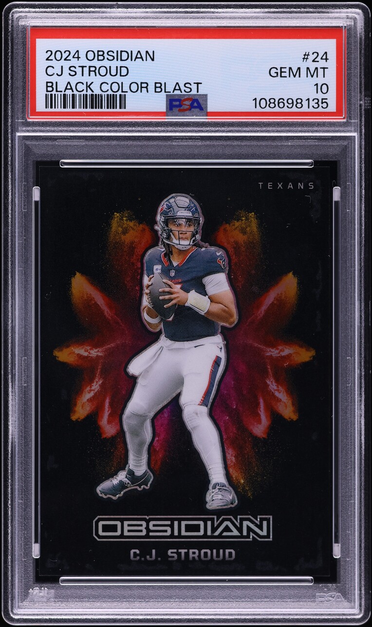 2024 Panini Obsidian Black Colorblast C.J. Stroud #24 PSA 10 GEM MINT