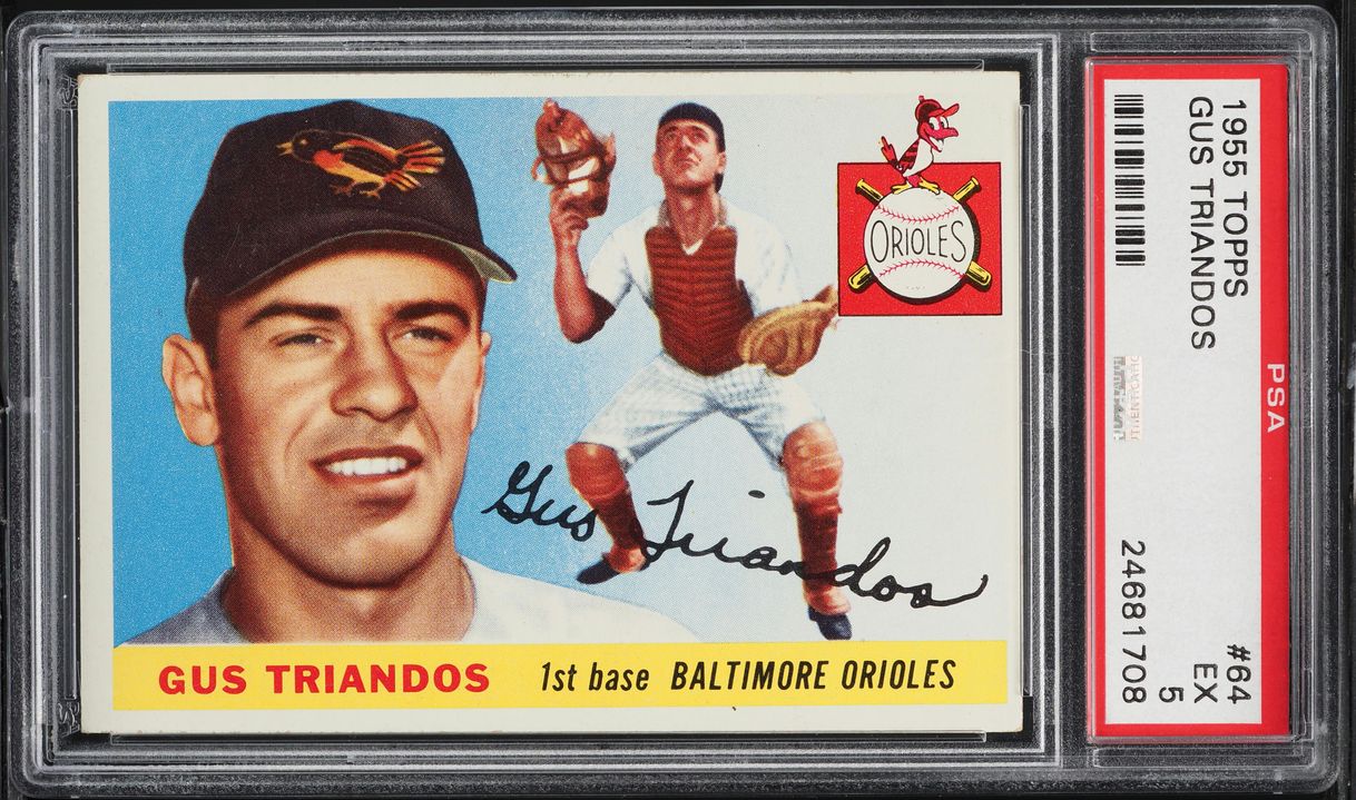 1955 Topps Gus Triandos ROOKIE #64 PSA 5 EX