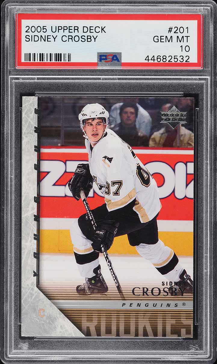 2005 Upper Deck Young Guns Sidney Crosby ROOKIE #201 PSA 10 GEM MINT