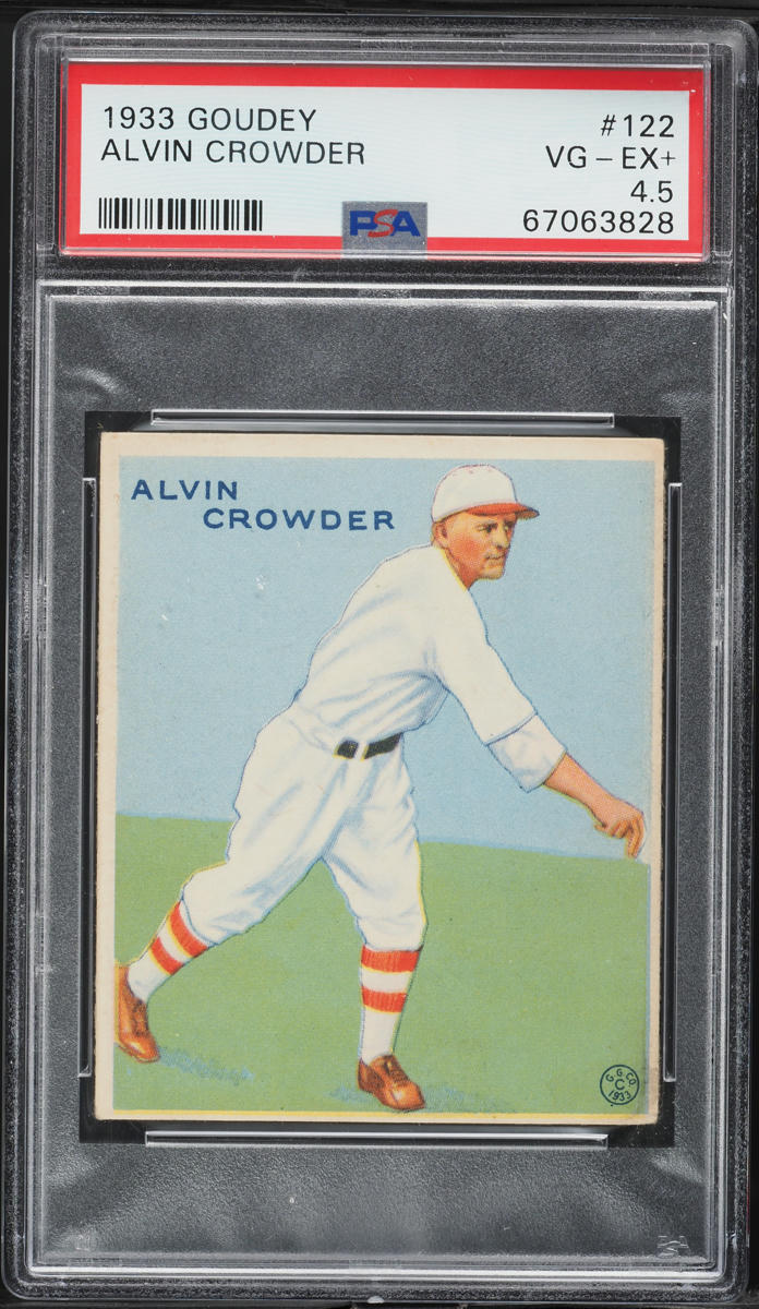 1933 Goudey Alvin Crowder #122 PSA 4.5 VGEX+