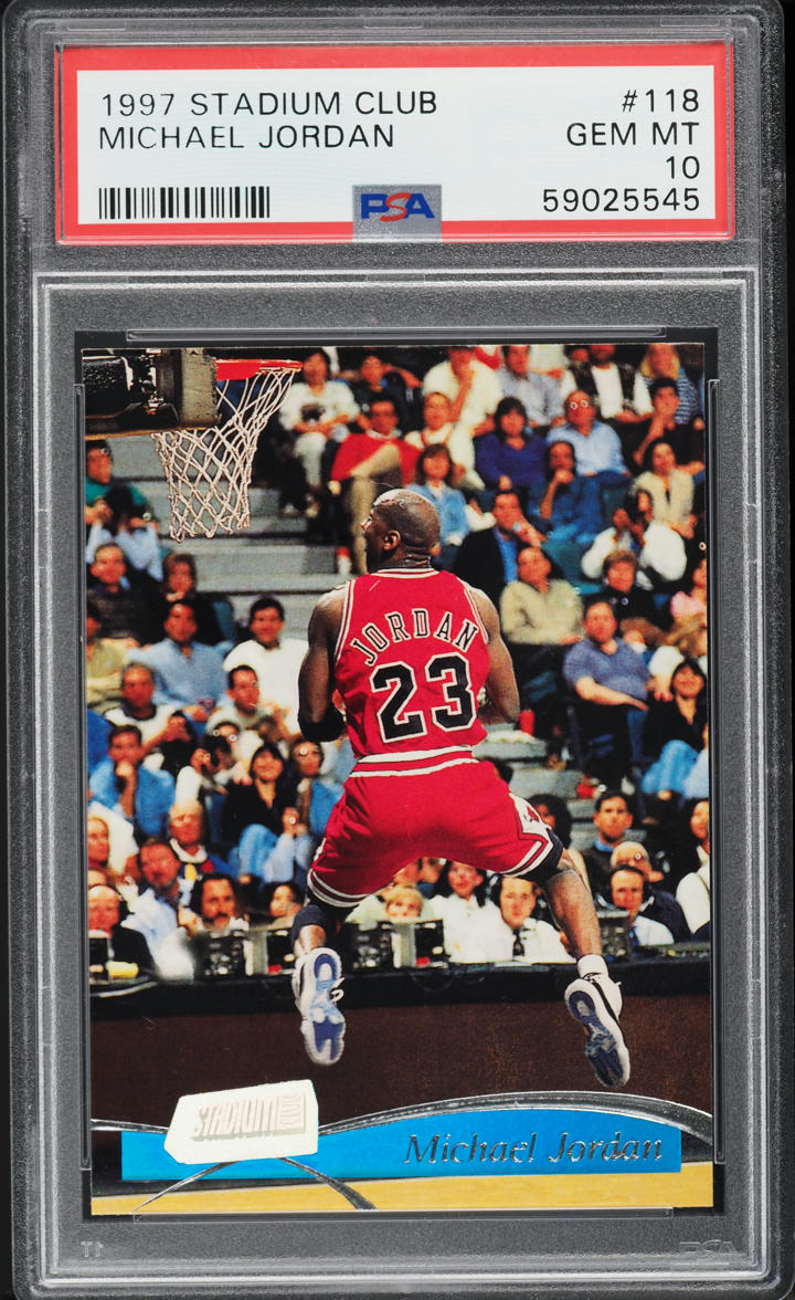 1997 Stadium Club Basketball Michael Jordan #118 PSA 10 GEM MINT