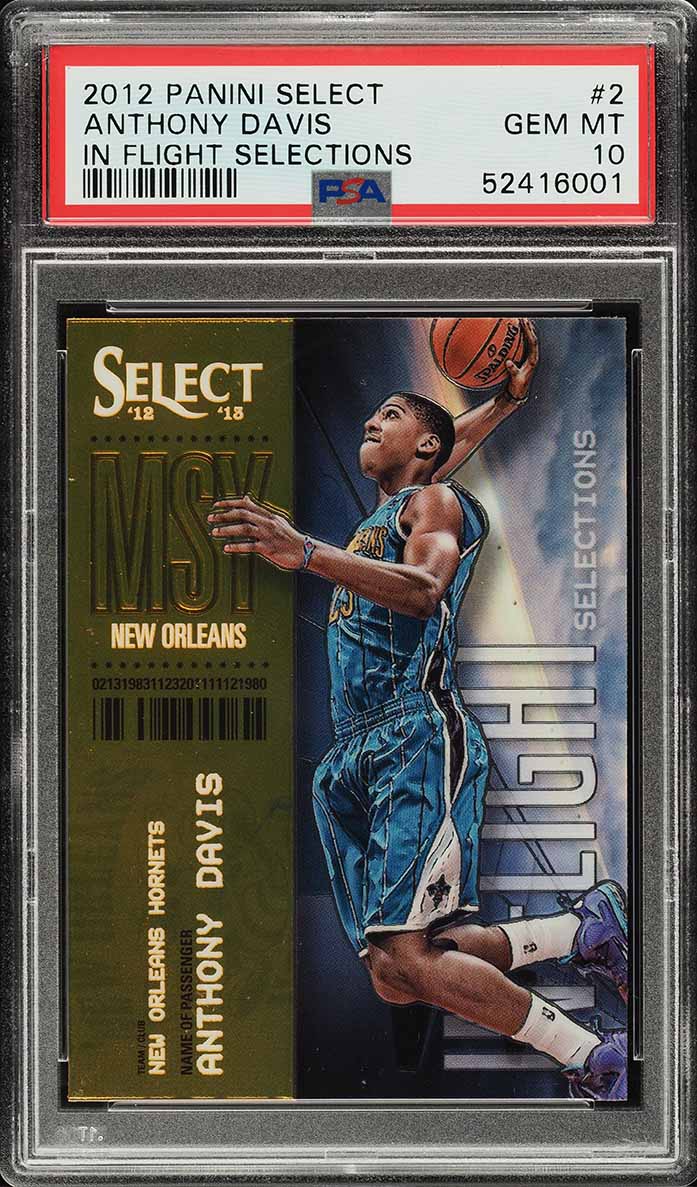 2012 Select In Flight Selections Anthony Davis ROOKIE #2 PSA 10 GEM MINT