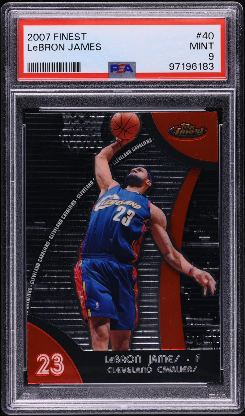 2007 Finest Basketball LeBron James #40 PSA 9 MINT