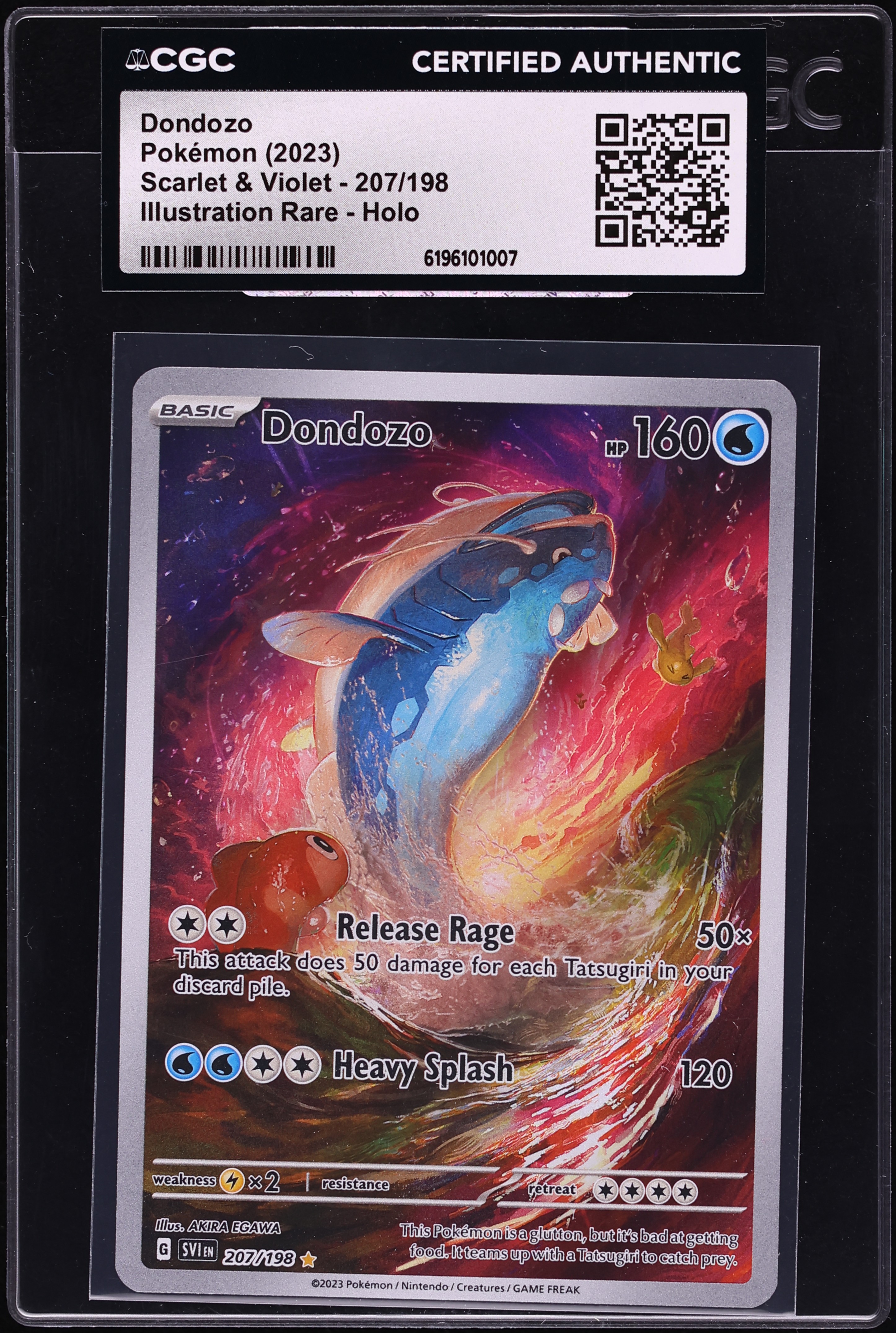 2023 Pokemon Scarlet & Violet IR Dondozo #207 CGC AUTH