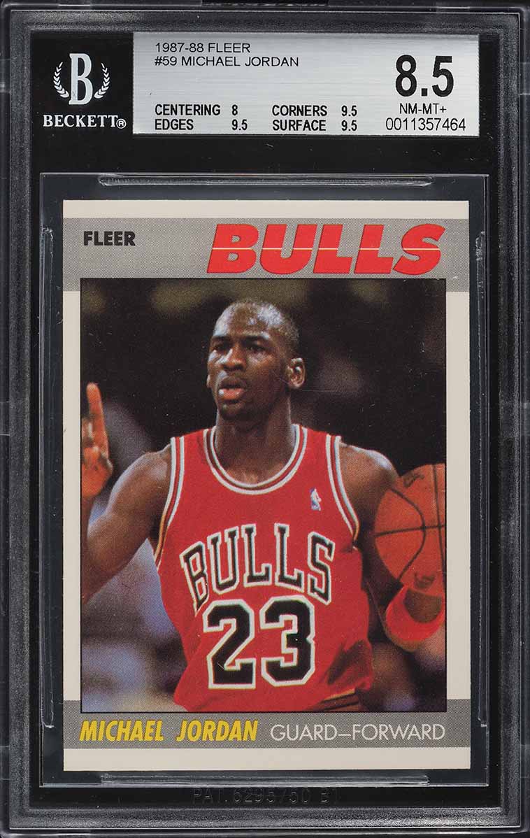 1987 Fleer Basketball Michael Jordan #59 BGS 8.5 NM-MT+