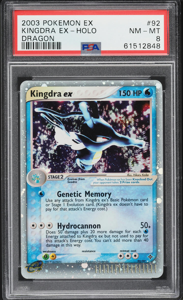 2003 Pokemon EX Dragon Holo Kingdra ex #92 PSA 8 NM-MT