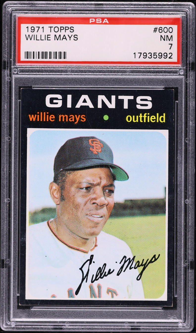 1971 Topps Willie Mays #600 PSA 7 NRMT