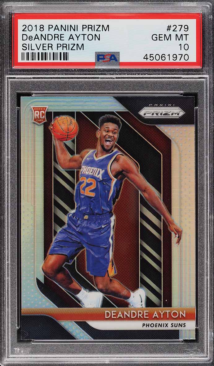2018 Panini Prizm Silver DeAndre Ayton ROOKIE #279 PSA 10 GEM MINT