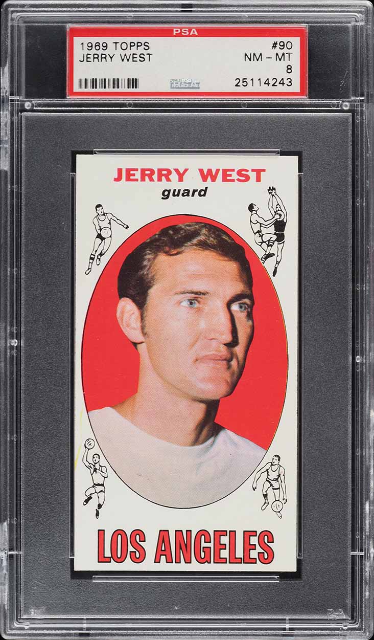 1969 Topps Basketball Jerry West #90 PSA 8 NM-MT