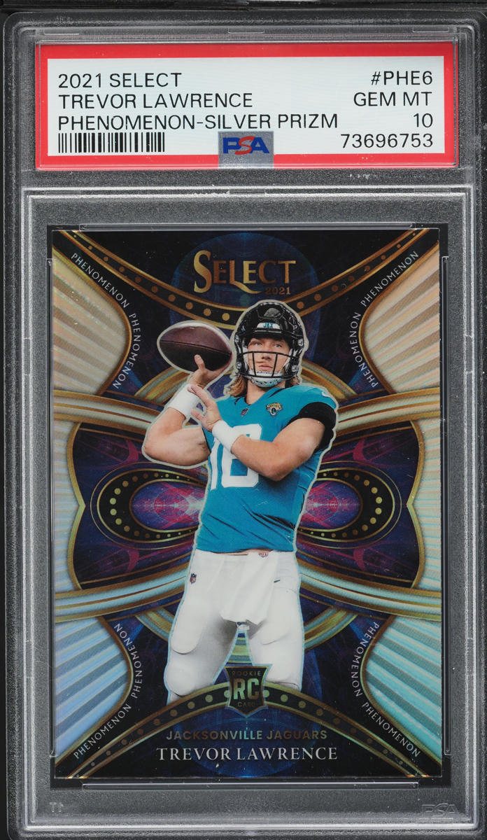 2021 Select Phenomenon Silver Prizm Trevor Lawrence ROOKIE #PHE-6 PSA 10 GEM