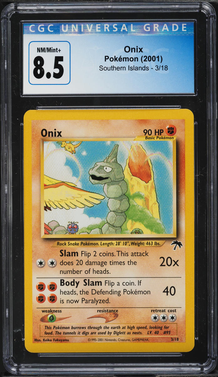 2001 Pokemon Southern Islands Onix #3 CGC 8.5 NM-MT+