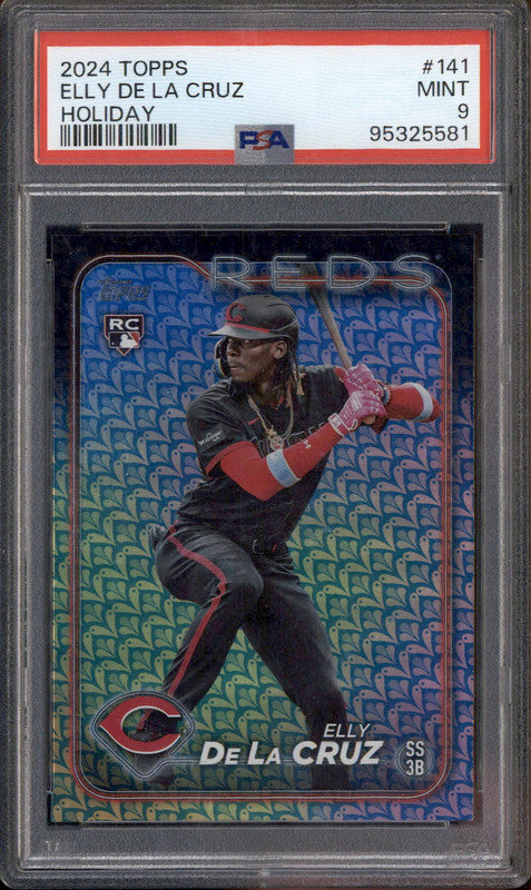 2024 Topps Holiday #141 Elly De La Cruz RC PSA 9