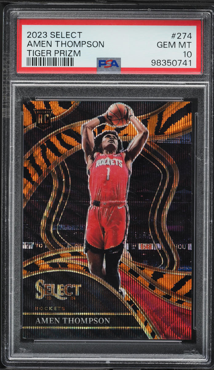 2023 Select Courtside Tiger Prizm Amen Thompson ROOKIE #274 PSA 10 GEM MINT