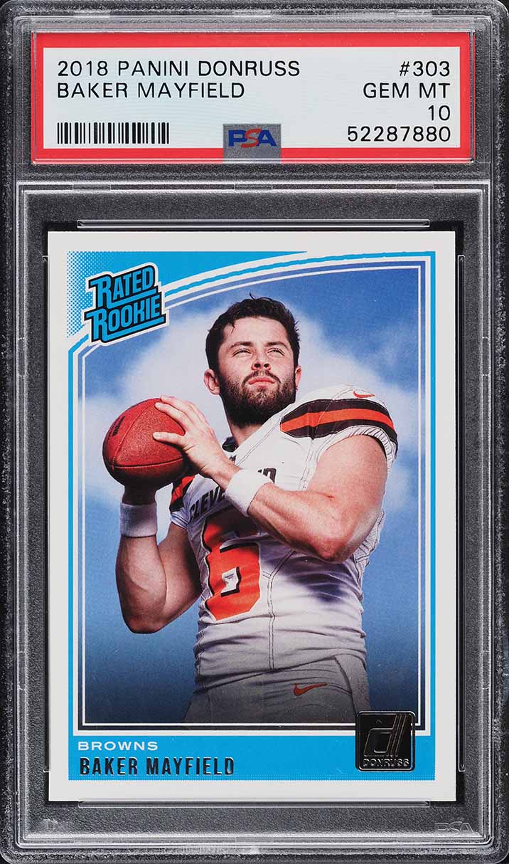 2018 Donruss Football Baker Mayfield ROOKIE RC #303 PSA 10 GEM MINT
