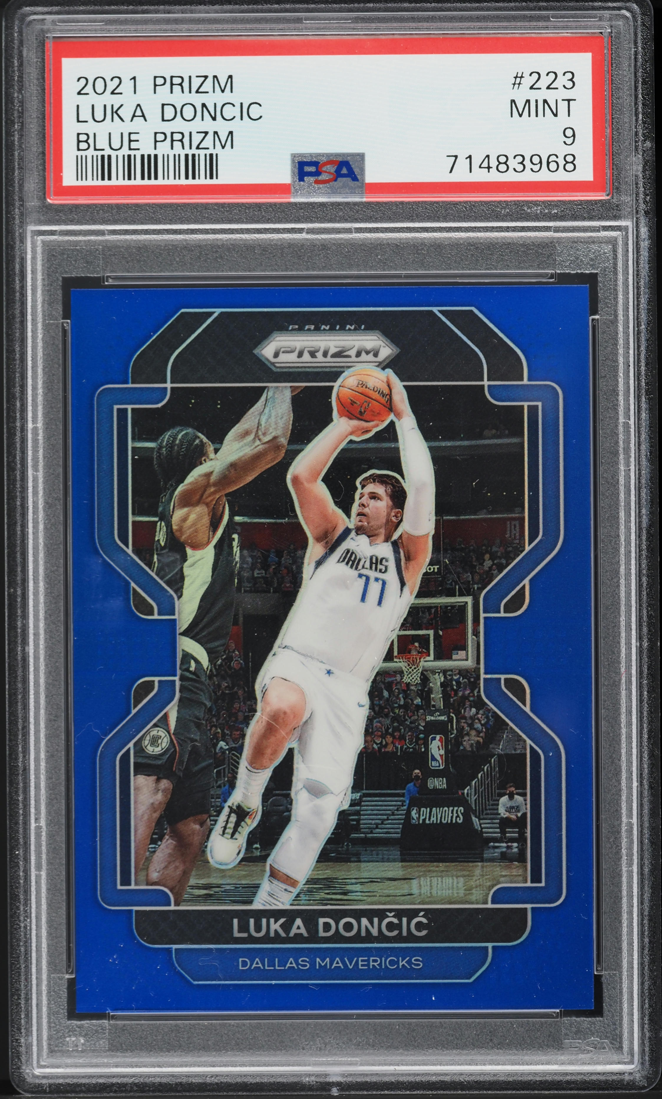 2021 Panini Prizm Blue Luka Doncic /199 #223 PSA 9 MINT