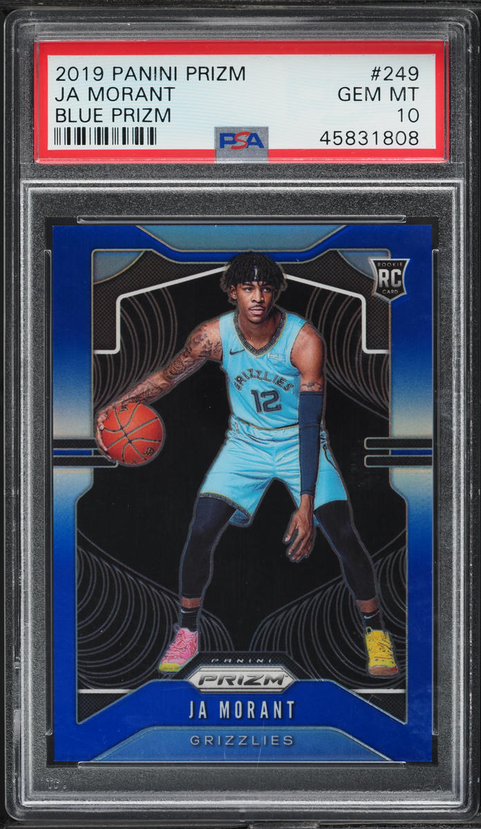 2019 Panini Prizm Blue Ja Morant ROOKIE /199 #249 PSA 10 GEM MINT