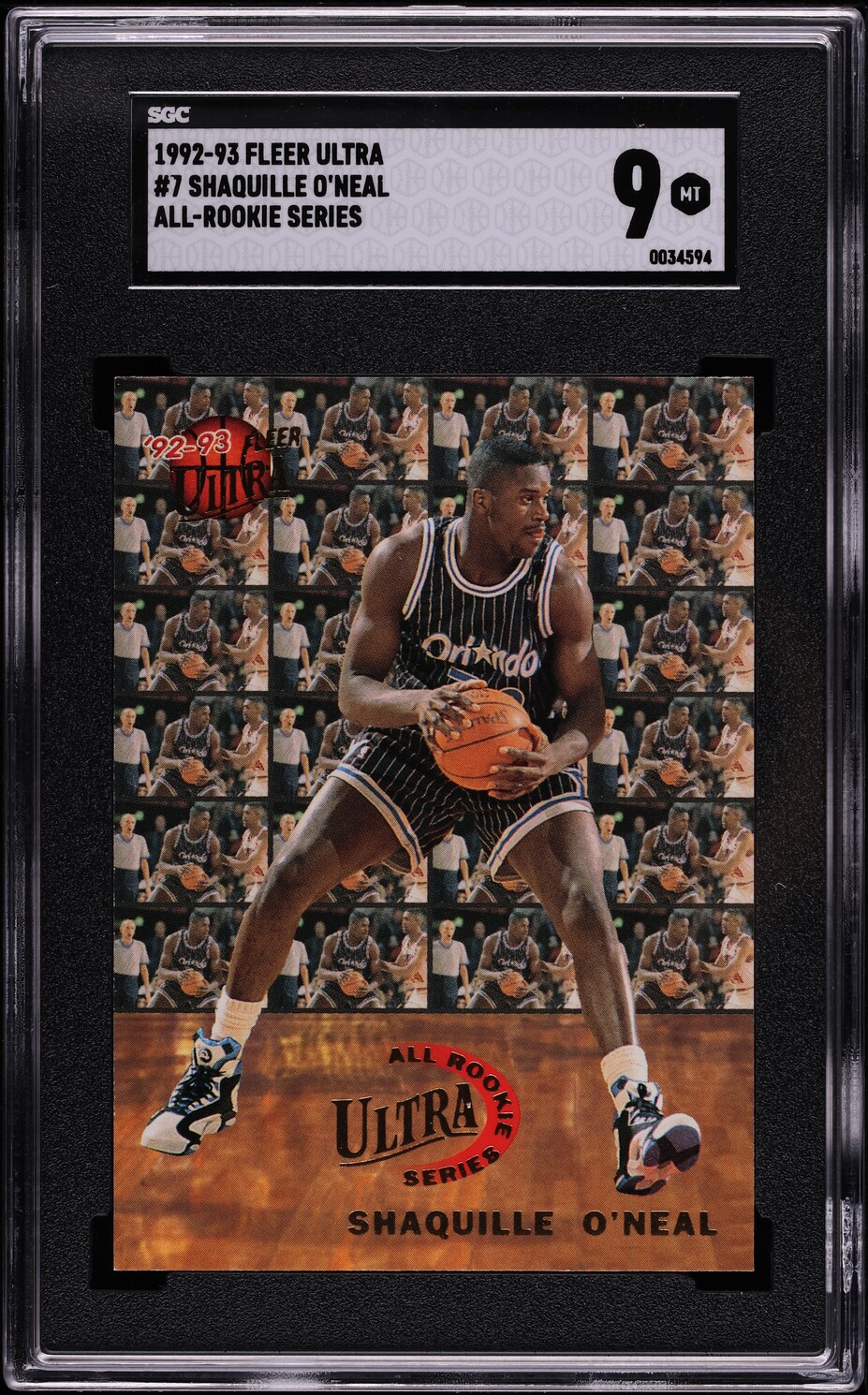 1992 Ultra All-Rookie Series Shaquille O'Neal ROOKIE #7 SGC 9 MINT