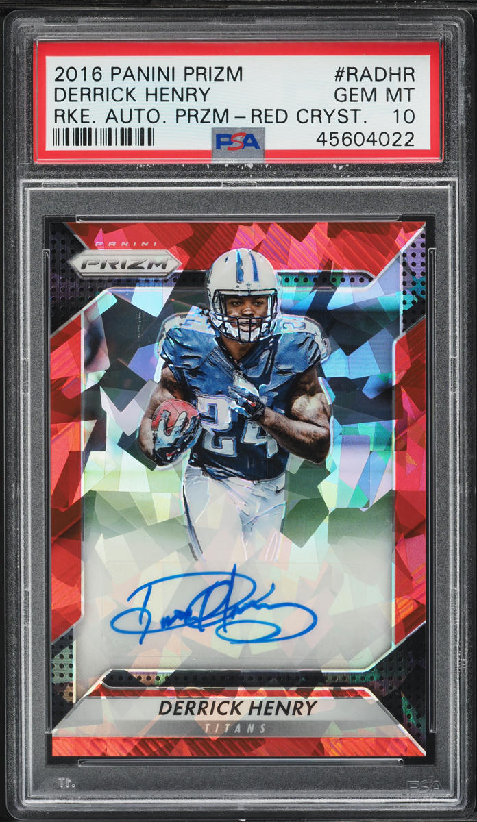 2016 Panini Prizm Red Crystal Derrick Henry ROOKIE AUTO /75 PSA 10 GEM MINT