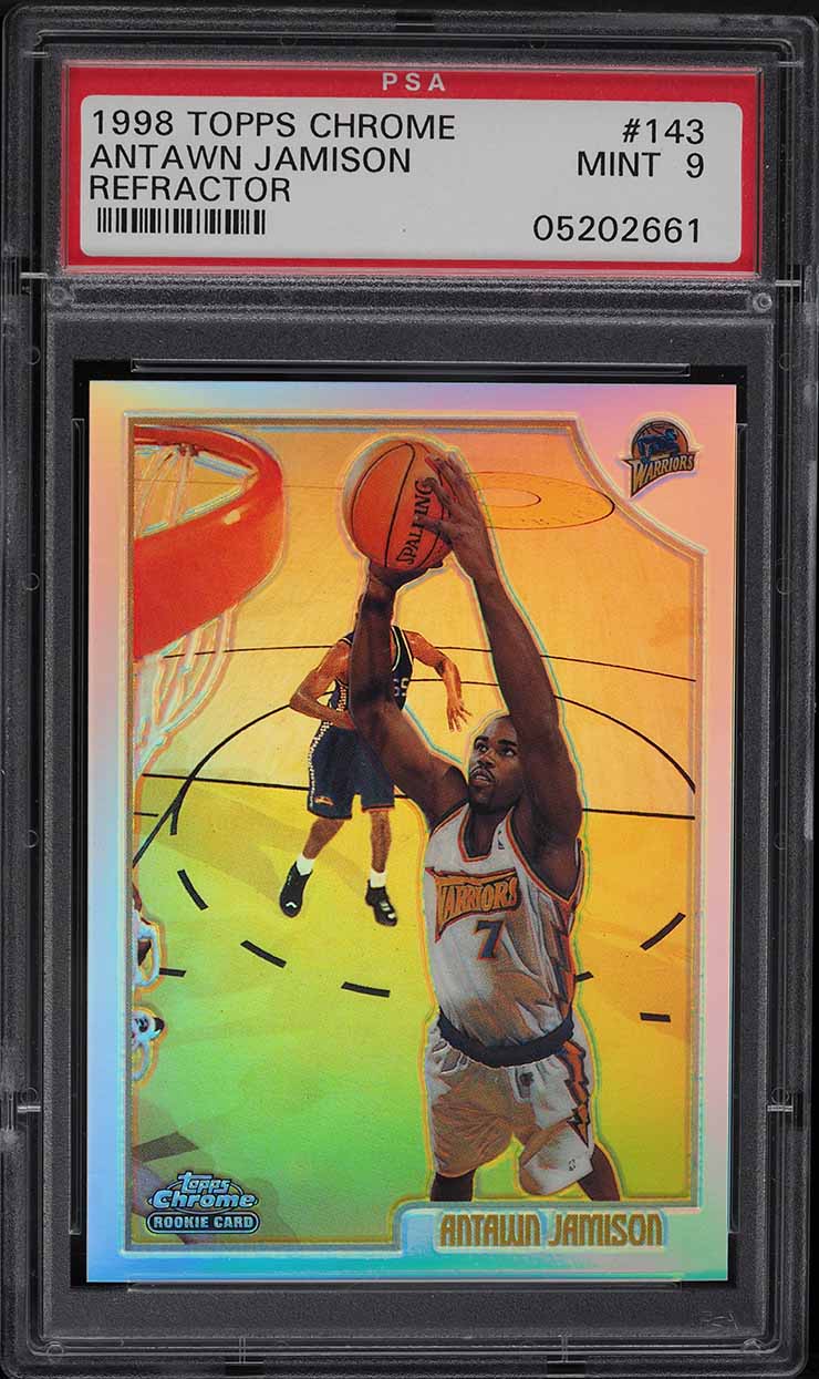 1998 Topps Chrome Refractor Antawn Jamison ROOKIE RC #143 PSA 9 MINT