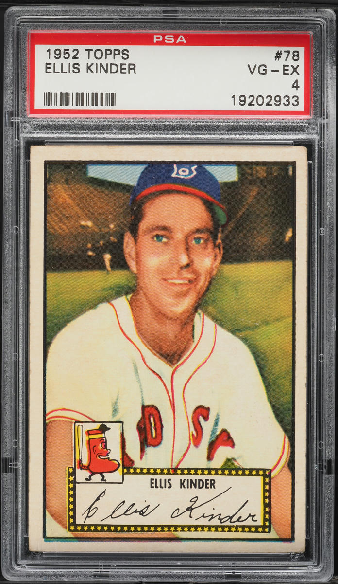 1952 Topps Ellis Kinder #78 PSA 4 VGEX