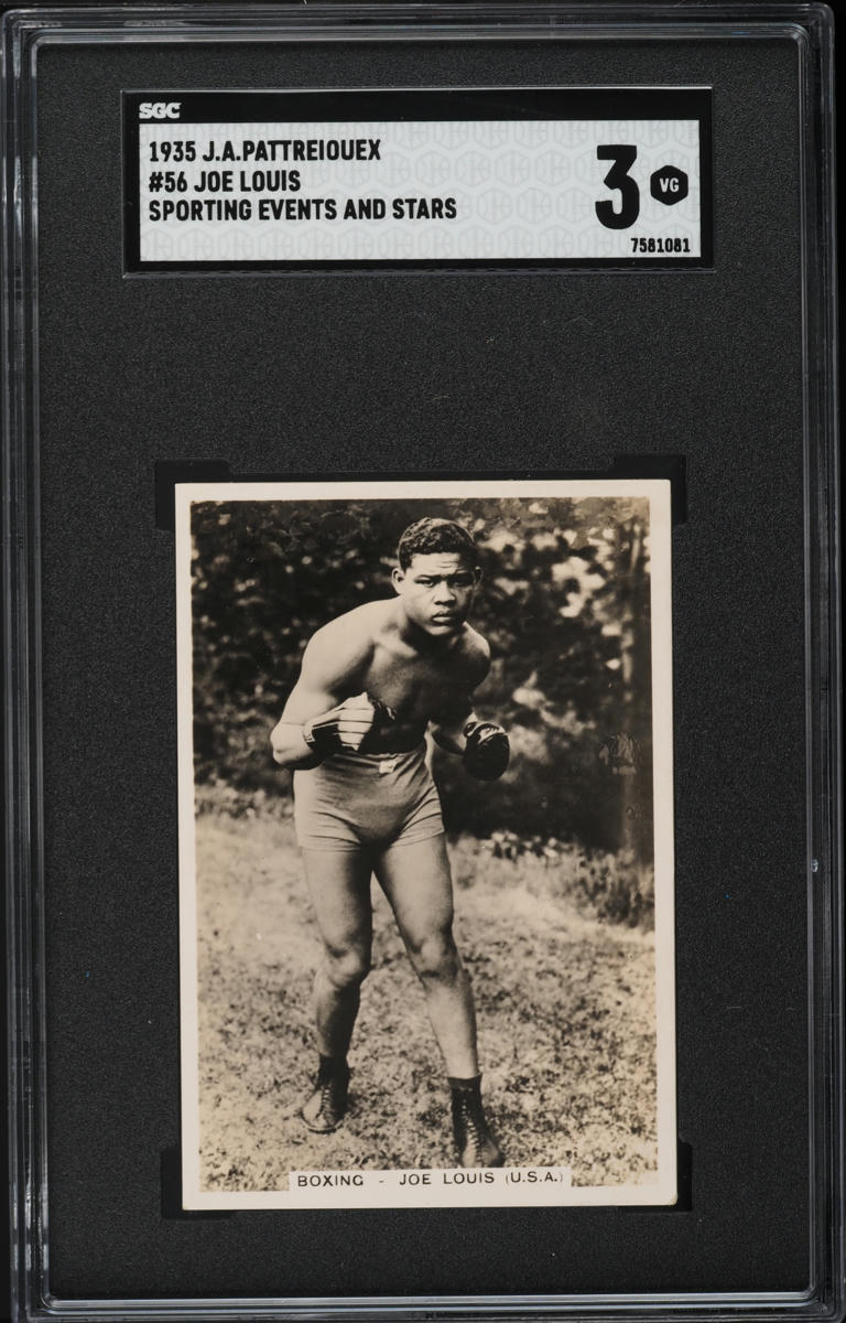 1935 Pattreiouex Sporting Events & Stars Boxing Joe Louis ROOKIE #56 SGC 3 VG