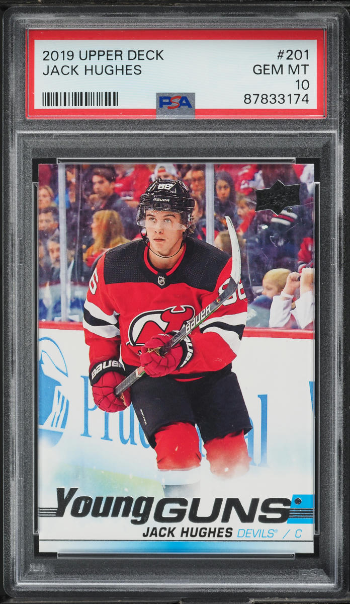 2019 Upper Deck Young Guns Jack Hughes ROOKIE #201 PSA 10 GEM MINT