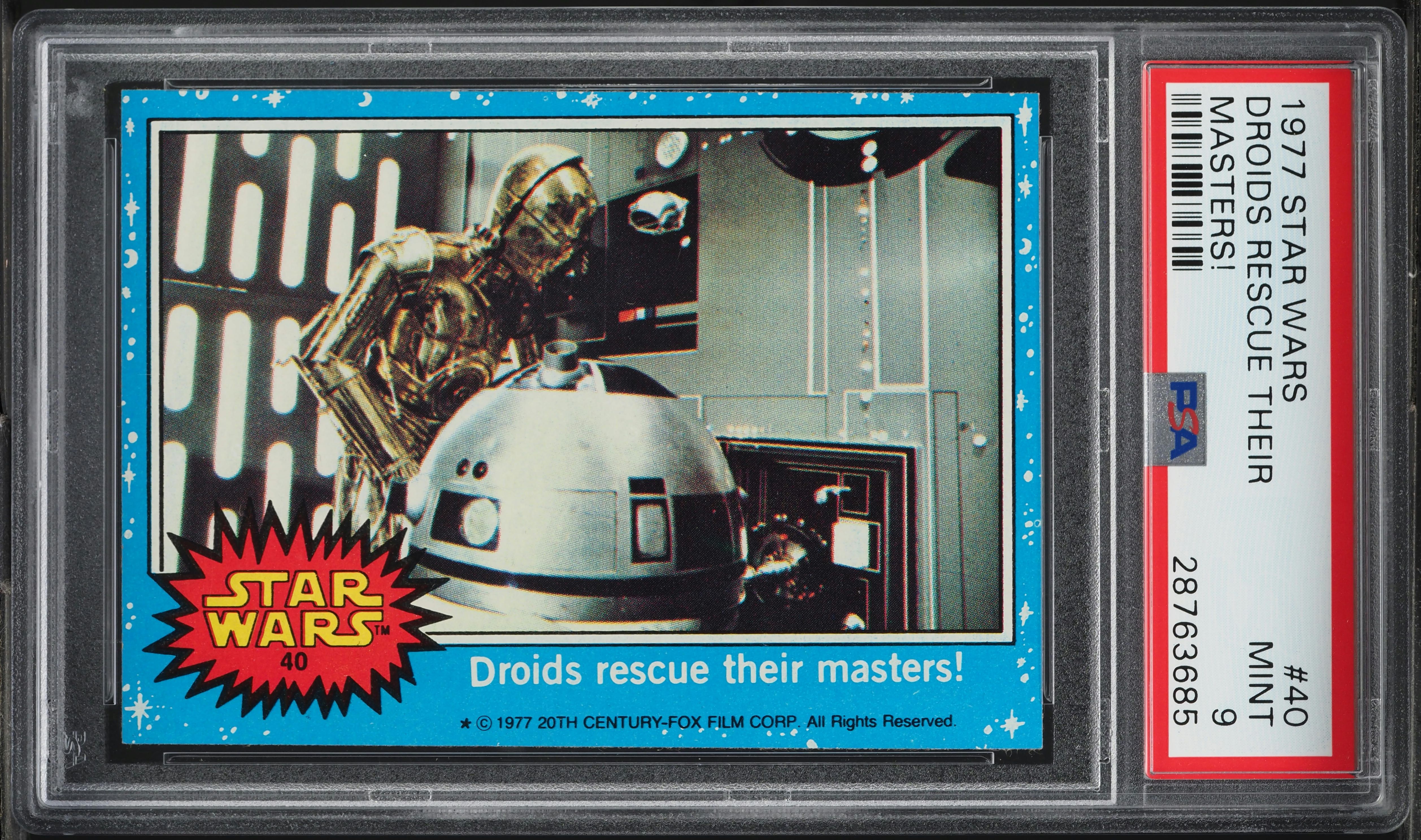 1977 Topps Star Wars Droids Rescue Their Masters! #40 PSA 9 MINT