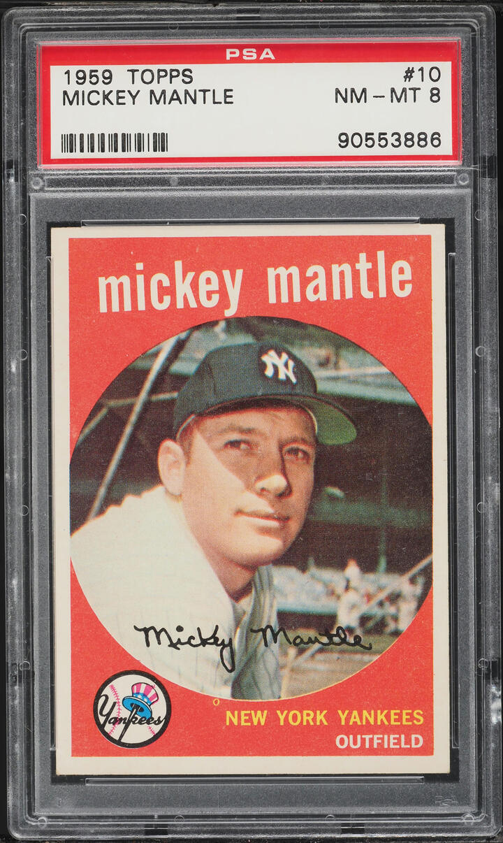 1959 Topps Mickey Mantle #10 PSA 8 NM-MT