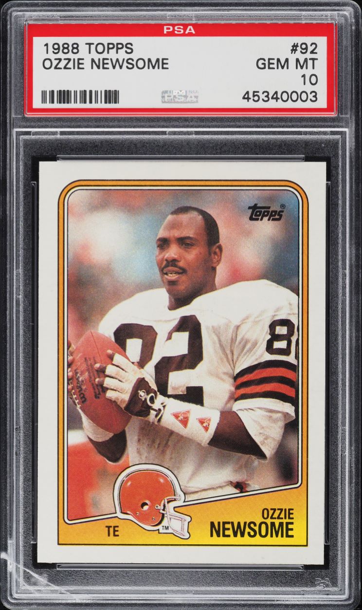 1988 Topps Football Ozzie Newsome #92 PSA 10 GEM MINT