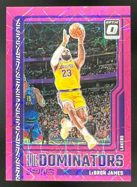 2023-24 Panini Donruss Optic Elite Dominators Pink Velocity #9 LeBron James /79