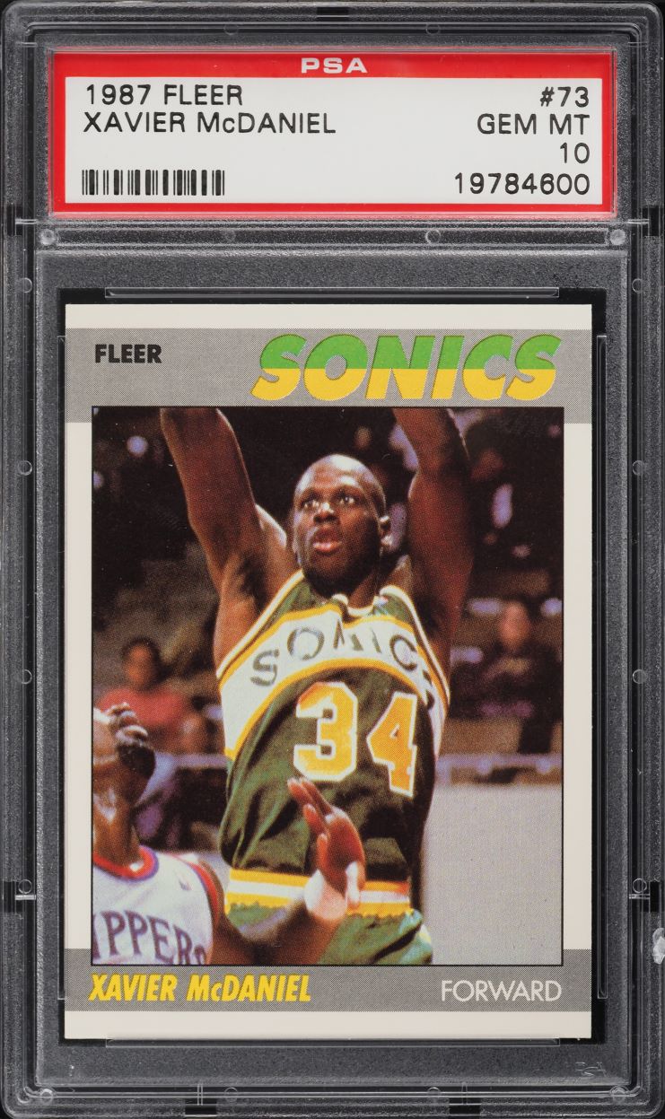 1987 Fleer Basketball Xavier McDaniel #73 PSA 10 GEM MINT