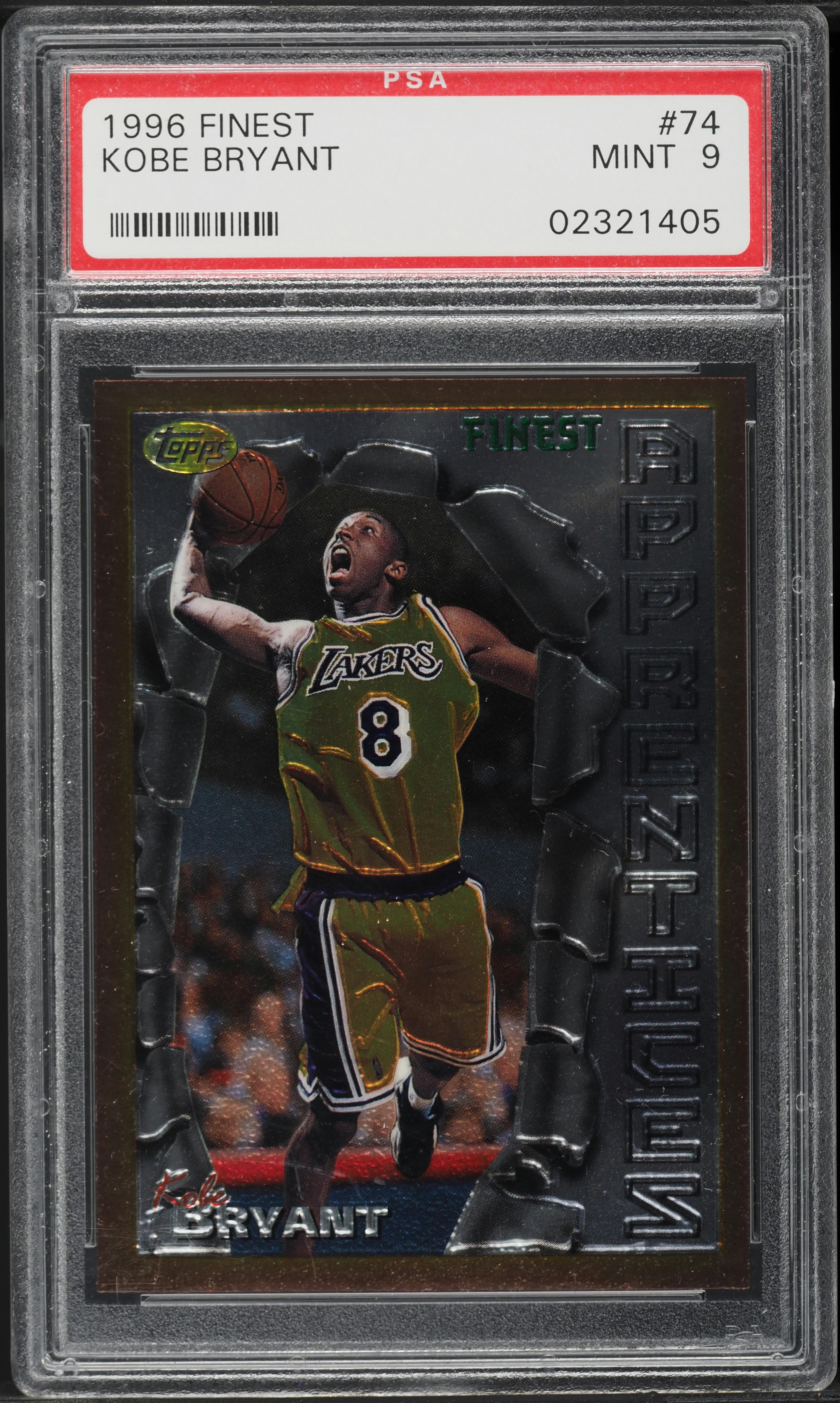 1996 Finest Basketball Kobe Bryant ROOKIE #74 PSA 9 MINT