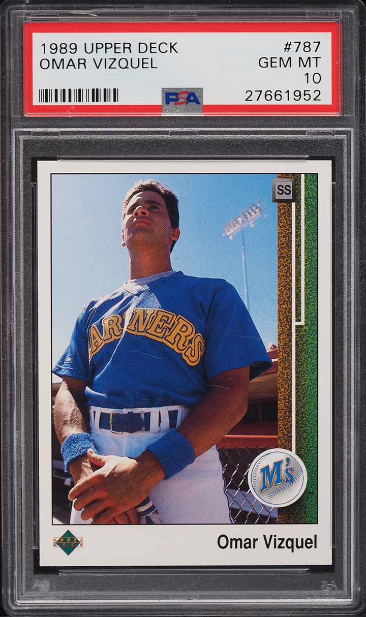 1989 Upper Deck Omar Vizquel ROOKIE #787 PSA 10 GEM MINT