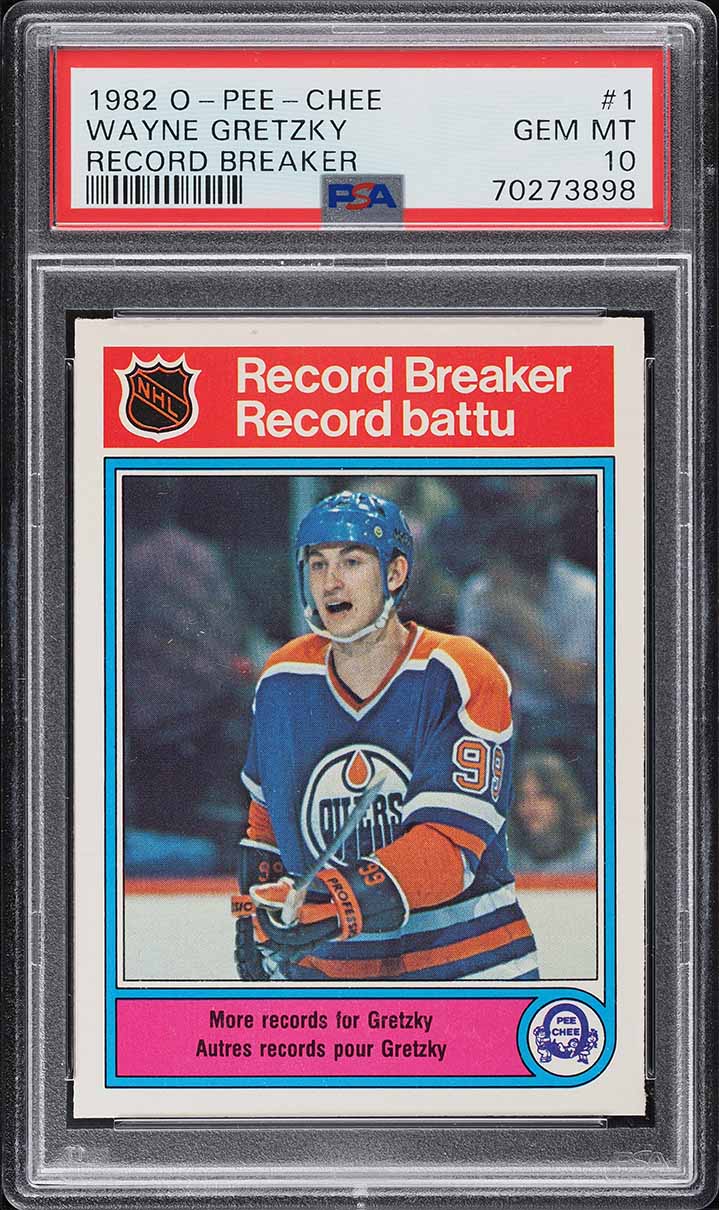 1982 O-Pee-Chee Hockey Wayne Gretzky RECORD BREAKER #1 PSA 10 GEM MINT