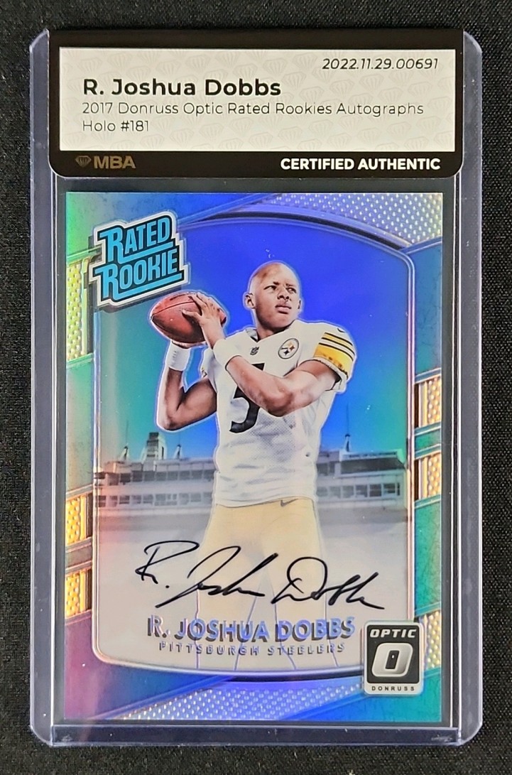 2017 Donruss Optic Holo Joshua Dobbs ROOKIE AUTO /99 #181 MBA AUTH