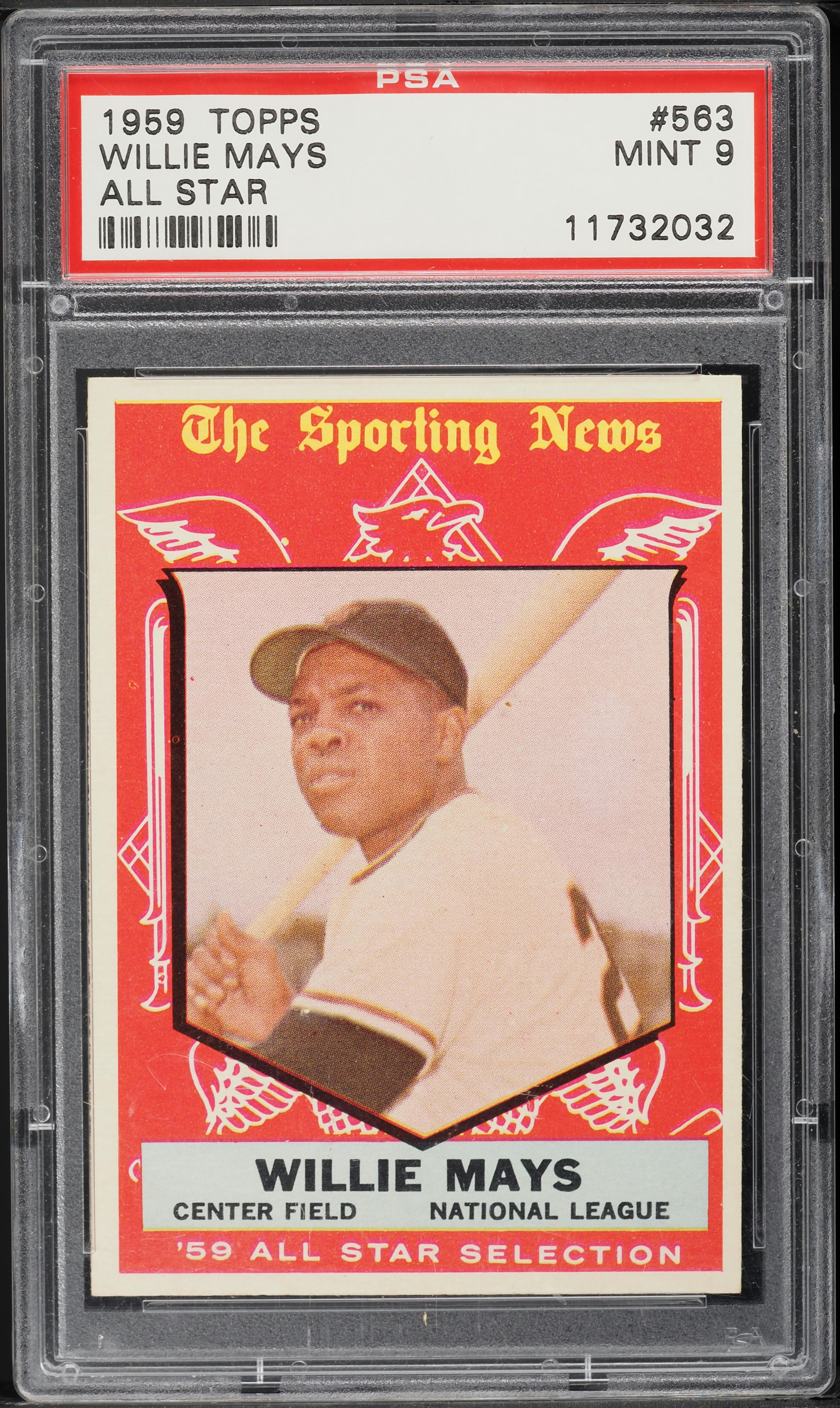1959 Topps Willie Mays ALL-STAR #563 PSA 9 MINT