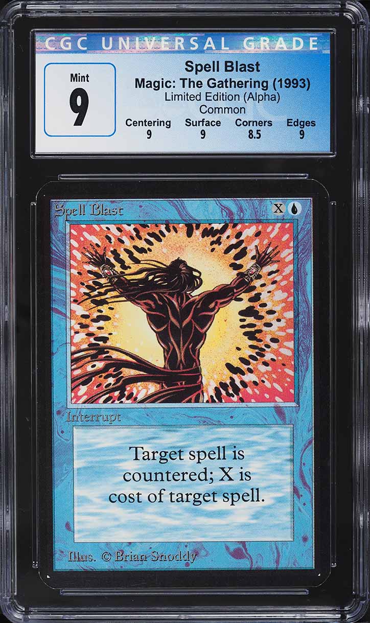 1993 Magic The Gathering MTG Alpha Spell Blast C B CGC 9 MINT