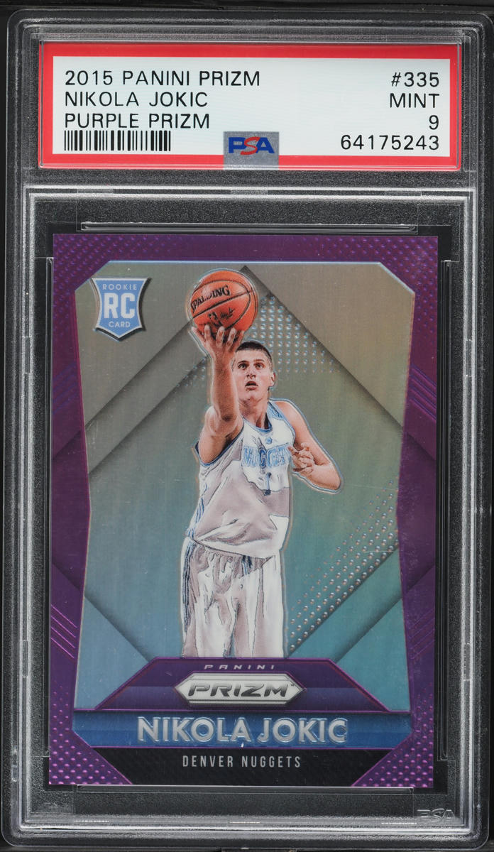 2015 Panini Prizm Purple Nikola Jokic ROOKIE /99 #335 PSA 9 MINT