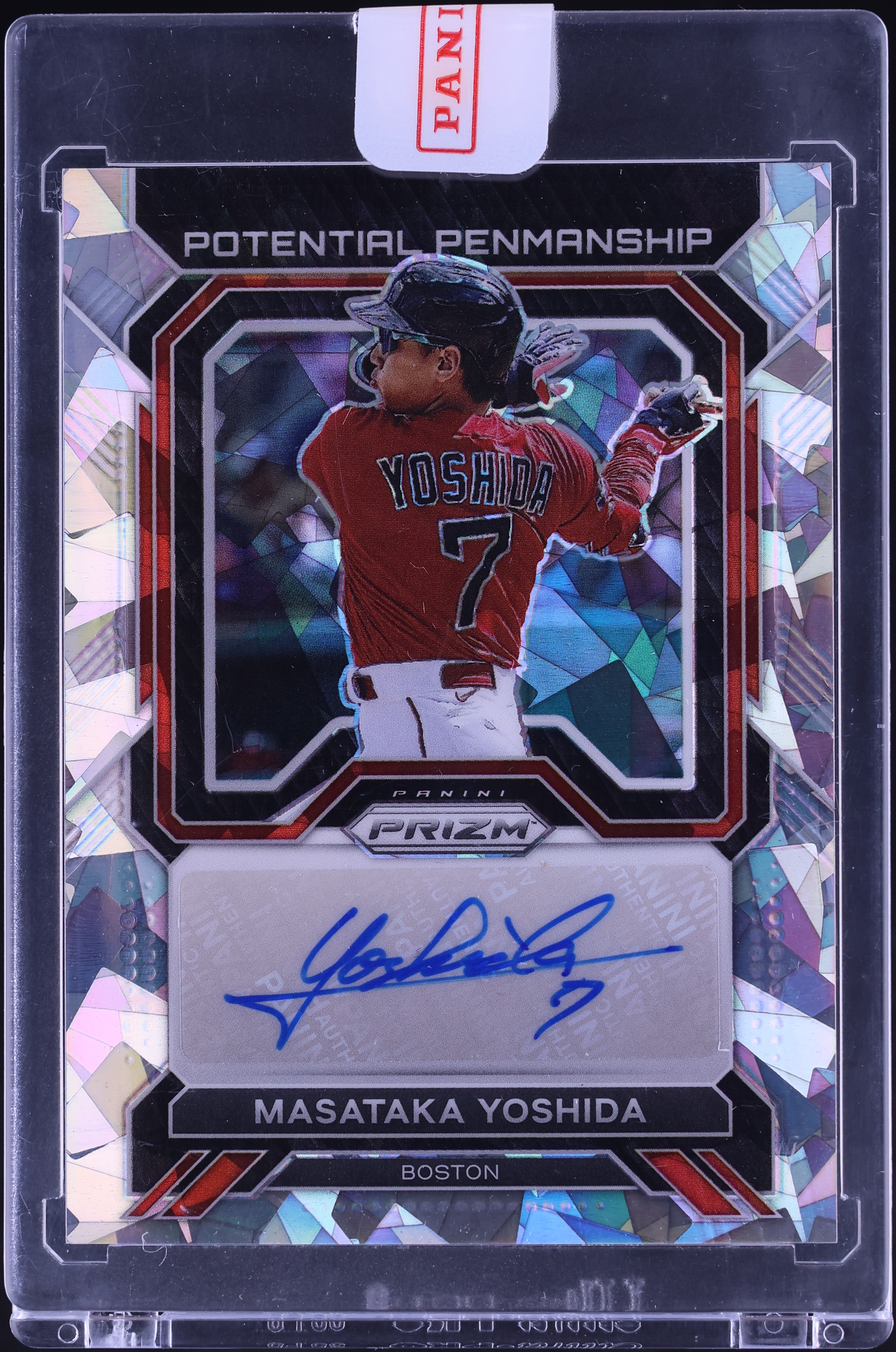 2023 Panini Prizm Potential Penmanship Ice Masataka Yoshida ROOKIE AUTO #PP-MY