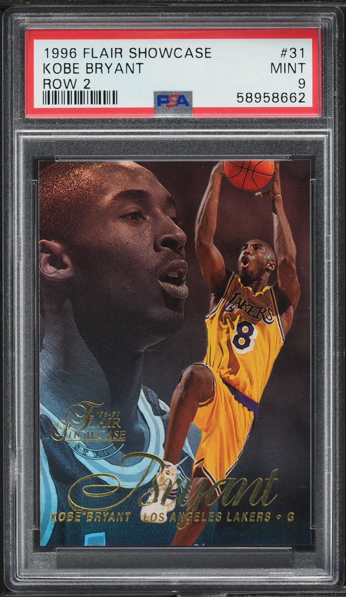 1996 Flair Showcase Row 2 Kobe Bryant ROOKIE #31 PSA 9 MINT