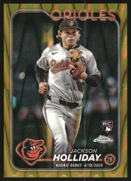 2024 Topps Chrome Update Gold RayWave Refractor #USC89 Jackson Holliday RC /50