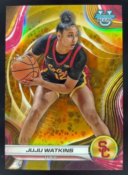 2024-25 Bowman Bowman's Best University Gold Refractor #37 Juju Watkins /50