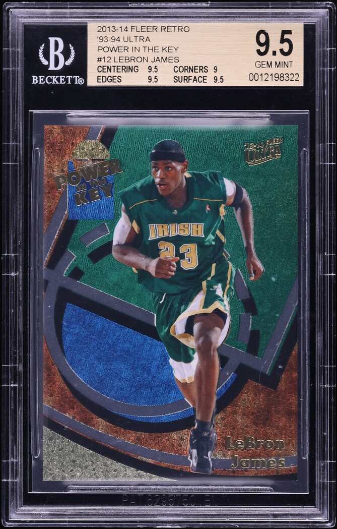 2013 Fleer Retro '93 '94 Ultra Power In The Key LeBron James #12 BGS 9.5
