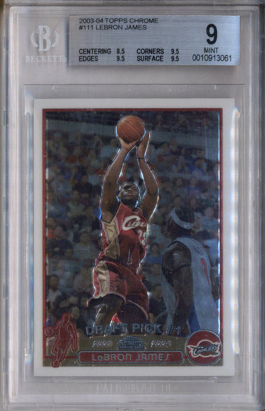 2003 Topps Chrome #111 LeBron James RC Rookie BGS 9