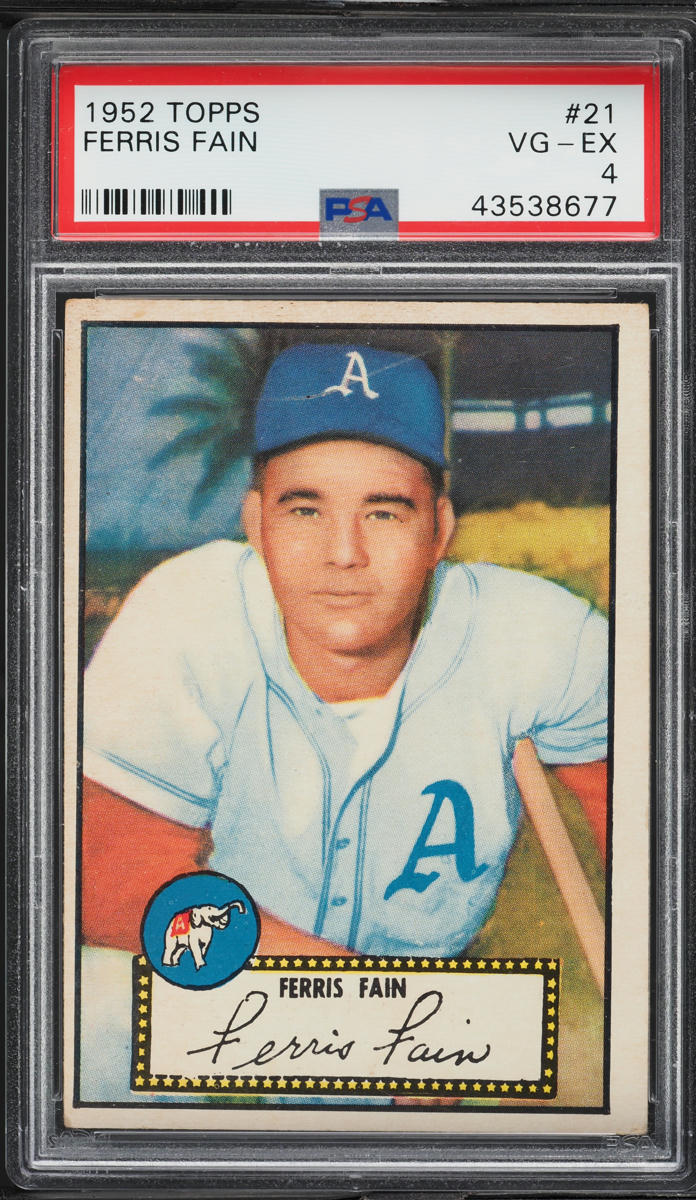 1952 Topps Ferris Fain #21 PSA 4 VGEX