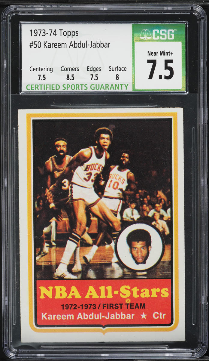 1973 Topps Basketball Kareem Abdul-Jabbar #50 CSG 7.5 NRMT+
