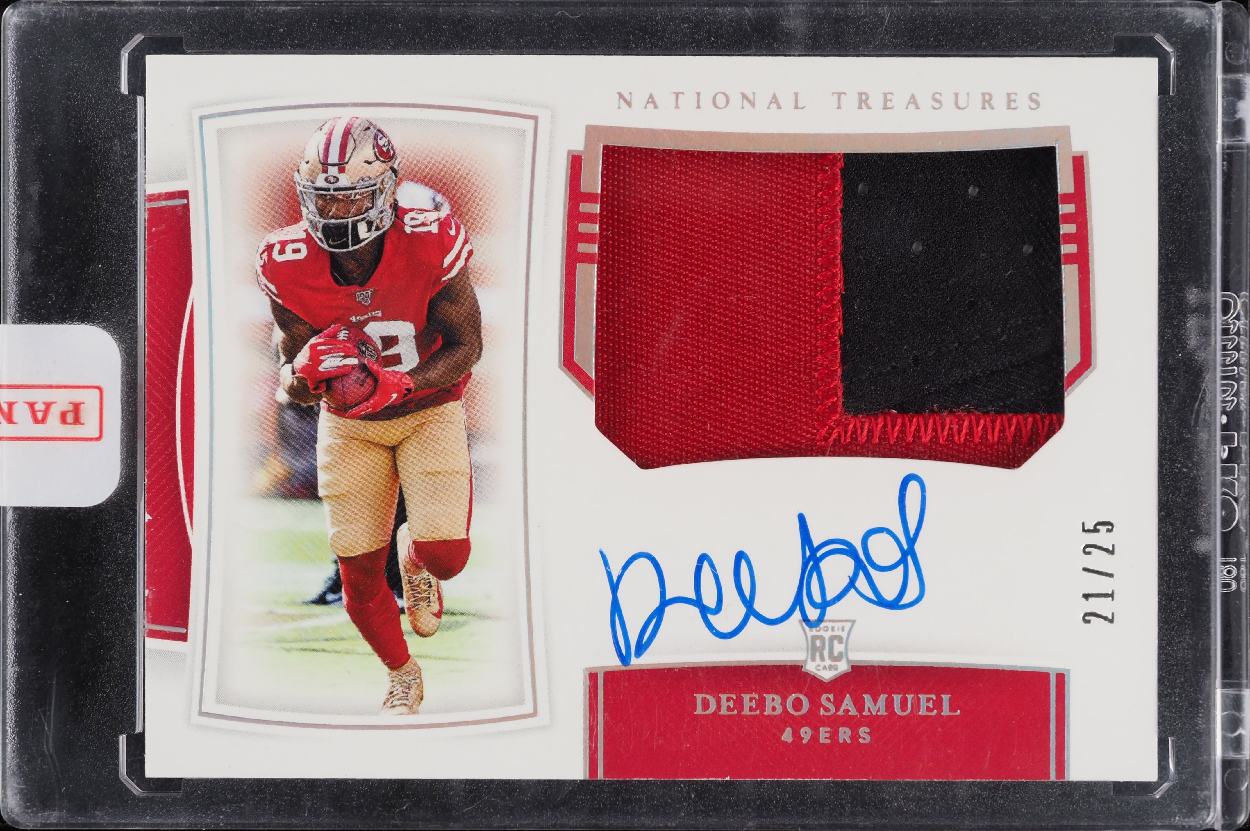 2019 National Treasures Holo Silver Deebo Samuel ROOKIE PATCH AUTO /25 #172