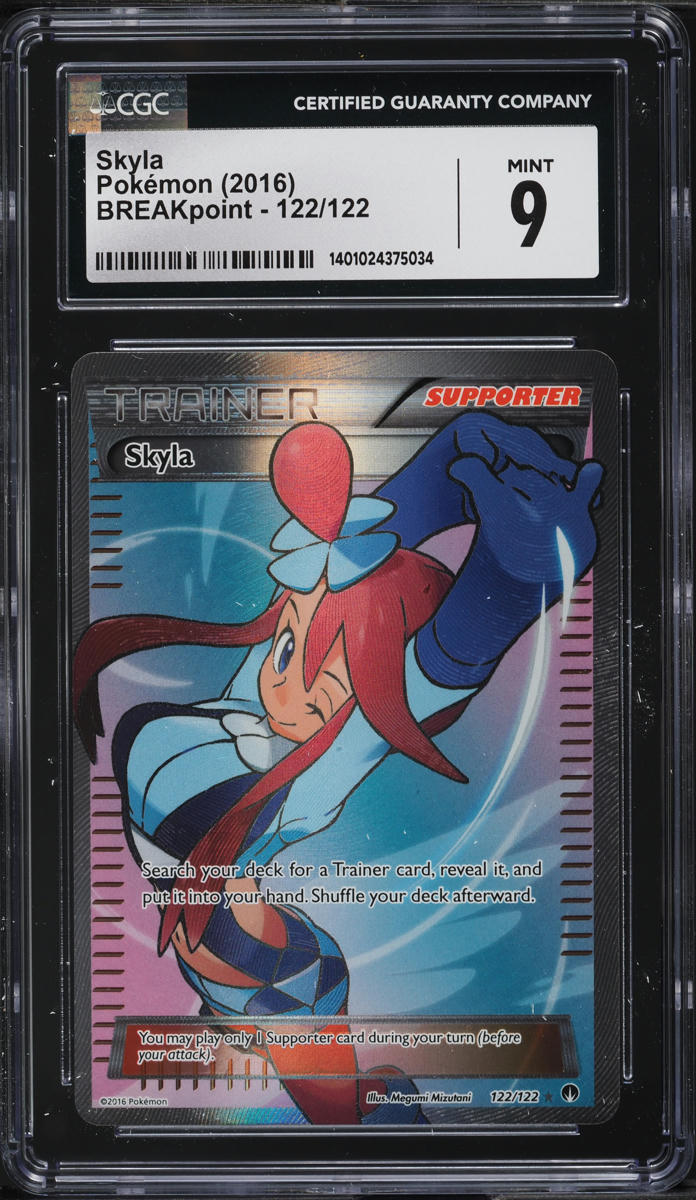 2016 Pokemon XY BREAKpoint Full Art Skyla #122 CGC 9 MINT