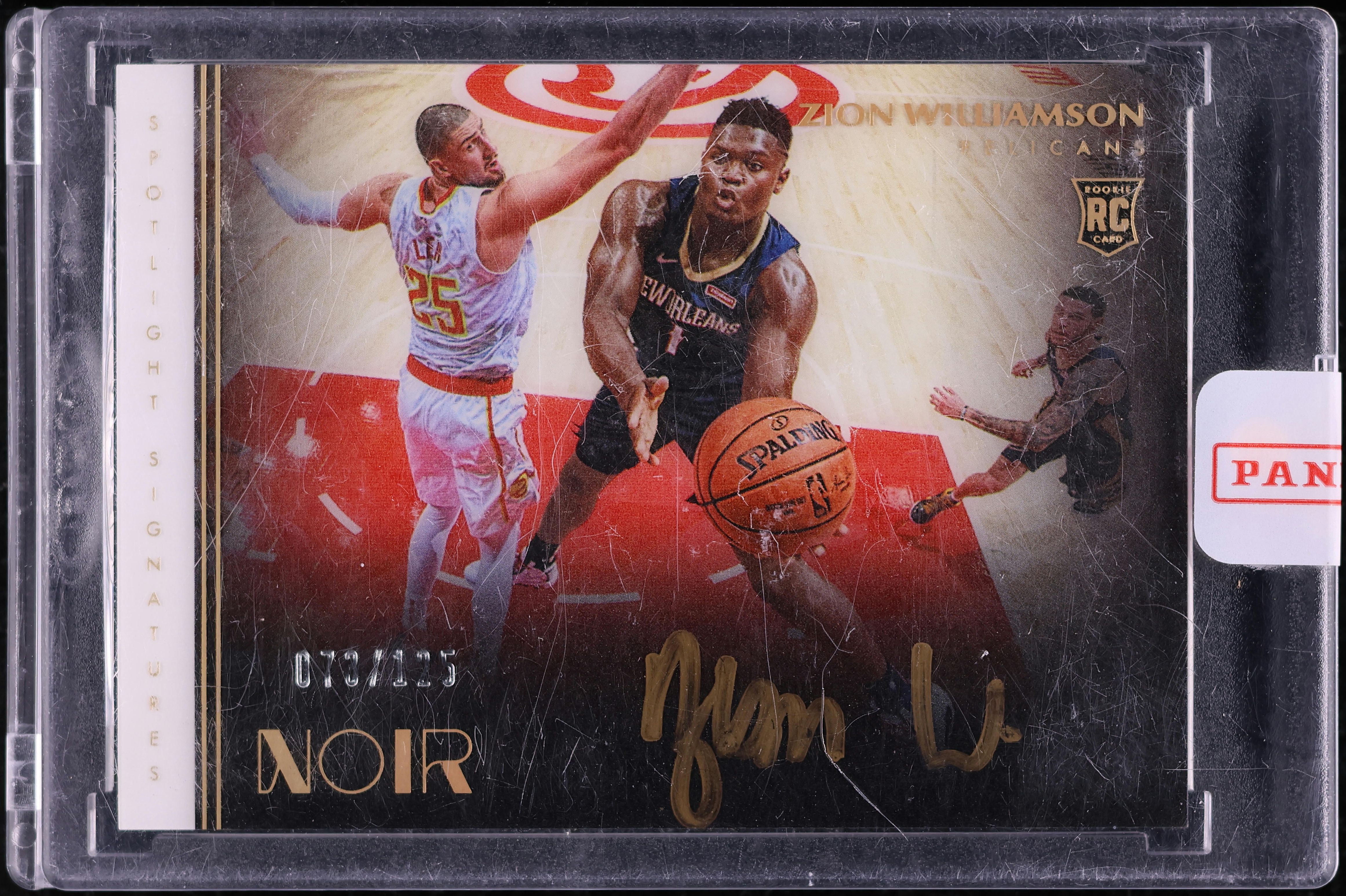 2019 Panini Noir Spotlight Signatures Zion Williamson ROOKIE AUTO /125 #SSH-ZWL